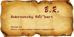 Bobrovszky Róbert névjegykártya